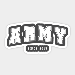 BTS ARMY since 2015 college varsity style Sticker